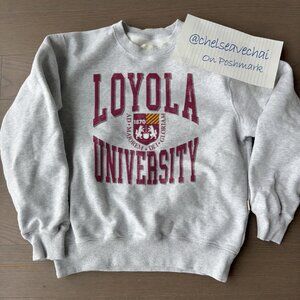 Loyola University Chicago Sweatshirt Retro Big Logo Loyola University Shirt Tee
